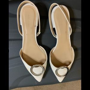 Cream patent skin backs from Zara